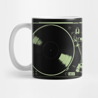 Turntable - Vinyl Record Analog Record Music Producer (green) Mug